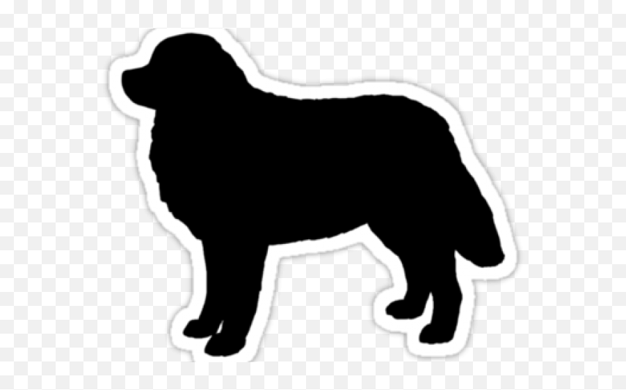 Bernese Mountain Dog Clipart Silhouette - Bernese Mountain Bernese Moutain Dog Sillhouette Emoji,Dog Clipart Silhouette