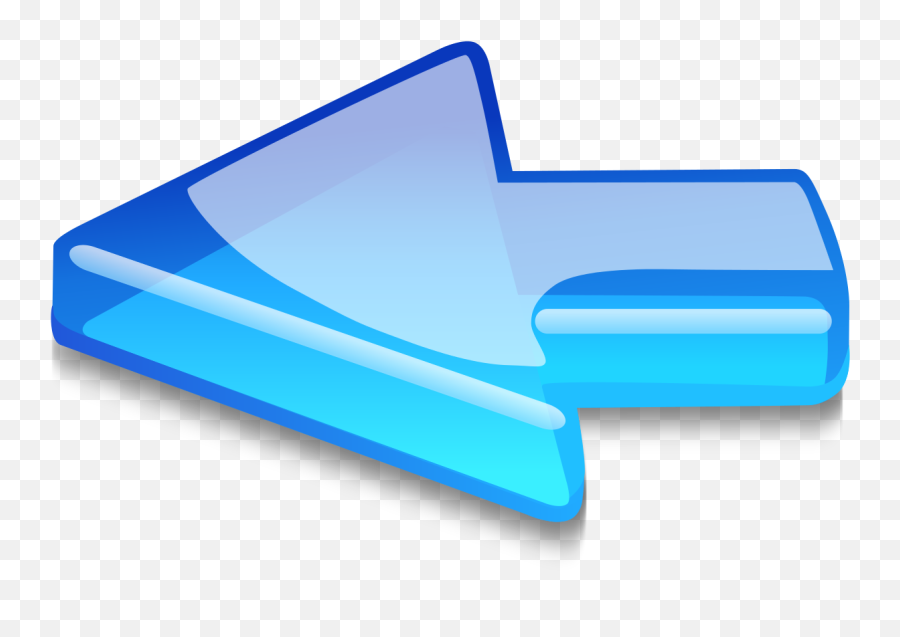 Blue Glass Arrow Rtl - Glass Arrow Png Clipart Full Size Emoji,Fancy Arrow Clipart