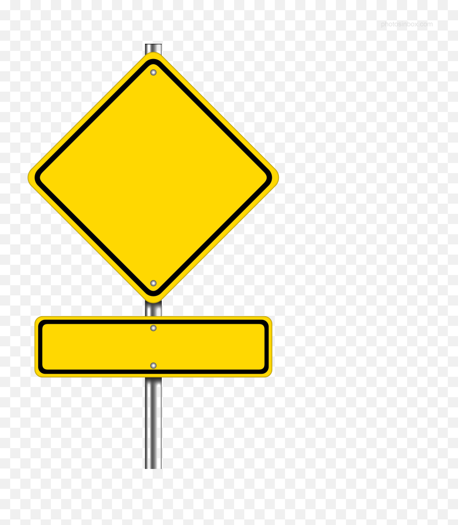 Blank Construction Sign Png Clipart - Road Sign Template Emoji,Sign Png