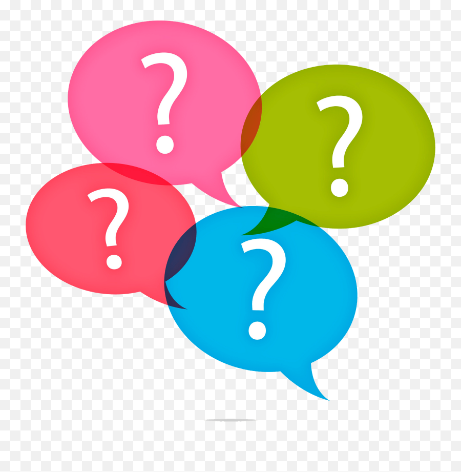 Speech Bubbles With Question Mark - Question Mark Speech Bubble Clipart Emoji,Question Mark Clipart
