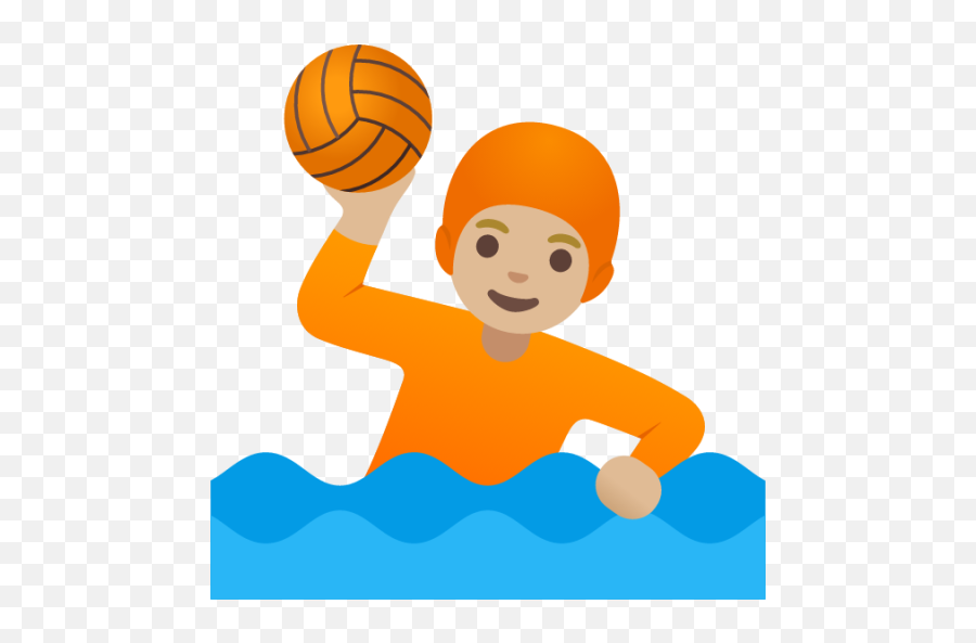 Person Playing Water Polo Medium - Light Skin Tone Emoji,Water Emoji Transparent