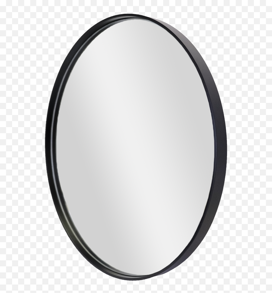 Deep Frame Round Mirror Black Emoji,Mirror Frame Png