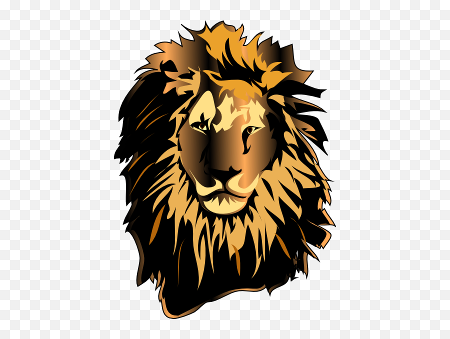 Lion Head Clip Art At Clker - Lion Head Animated Png Emoji,Lion Head Clipart