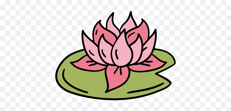 Hand Drawn Floating Lotus - Transparent Png U0026 Svg Vector File Plantas Flotantes Png Emoji,Lotus Flower Png