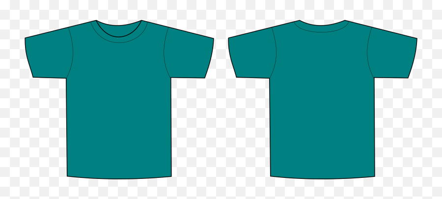Shirts Clipart Green Shirt Shirts - Blue Green T Shirt Template Emoji,Transparent Shirt