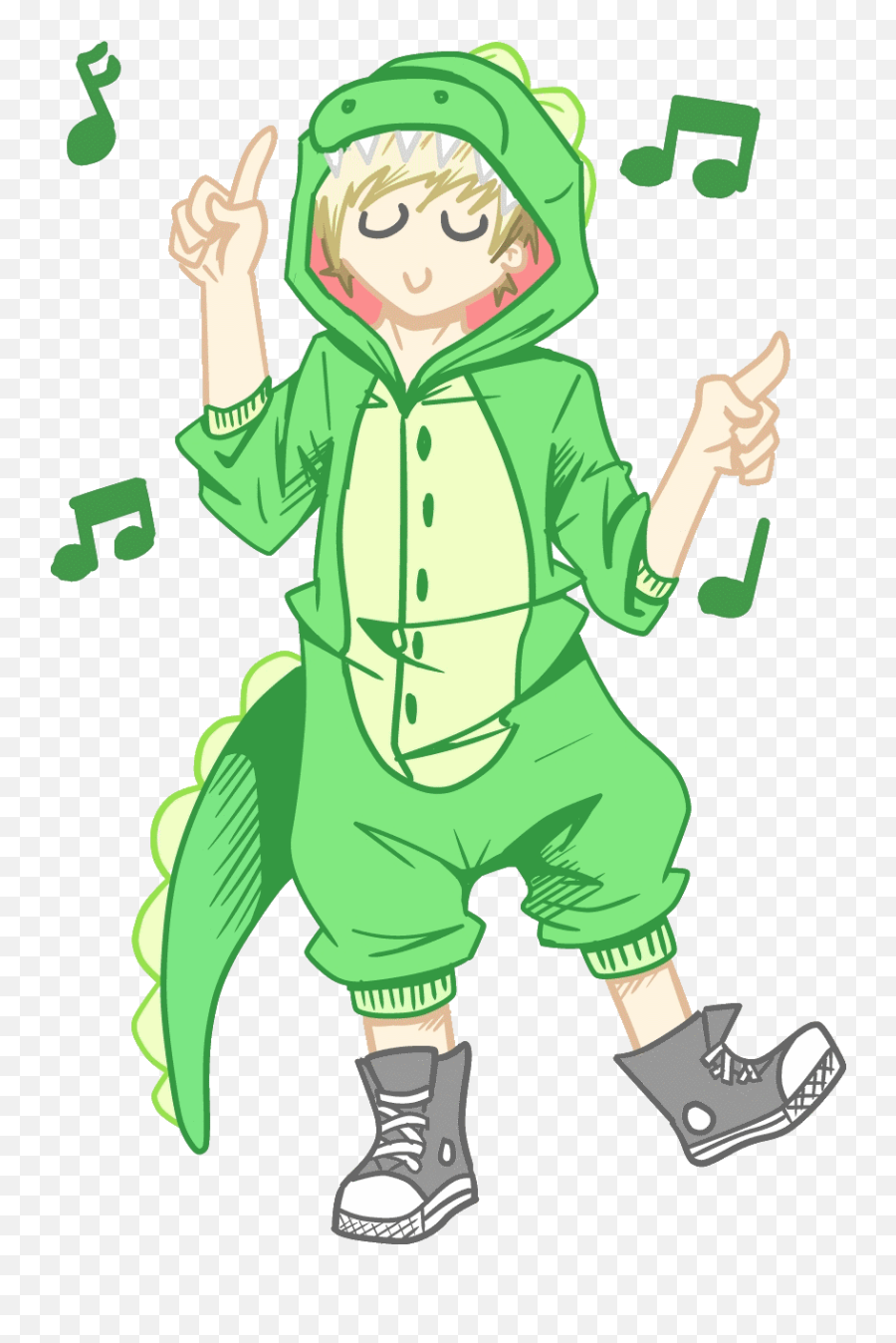 Leprechaun Clipart Kawaii Transparent - Kawaii Dancing Dinosaur Gif Emoji,Leprechaun Clipart
