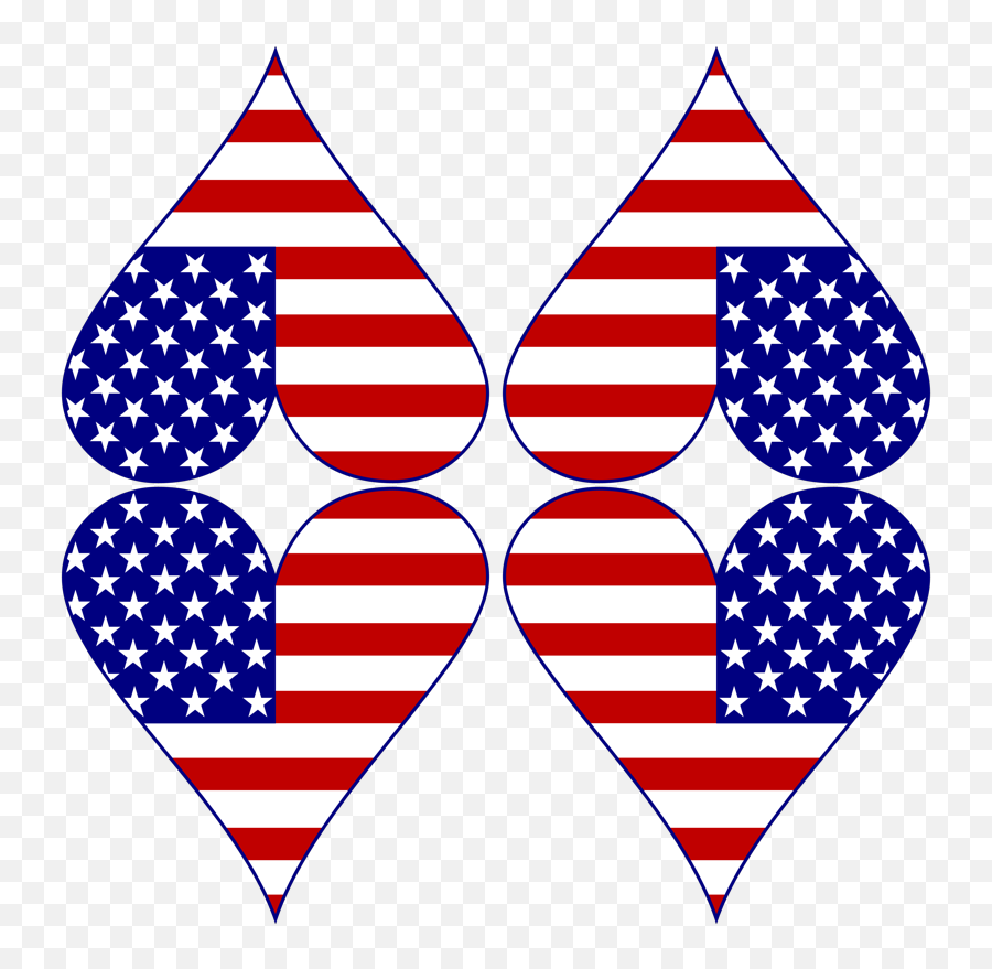 American Flag Heart Transparent Background Png Play - Usa Flag Emoji,Heart Transparent Background