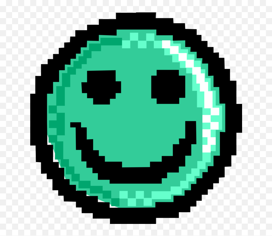 Download Vector Illustration Of Pixelated Bitmap Happy Face - 8 Bit Clock Png Emoji,Smiley Face Logo