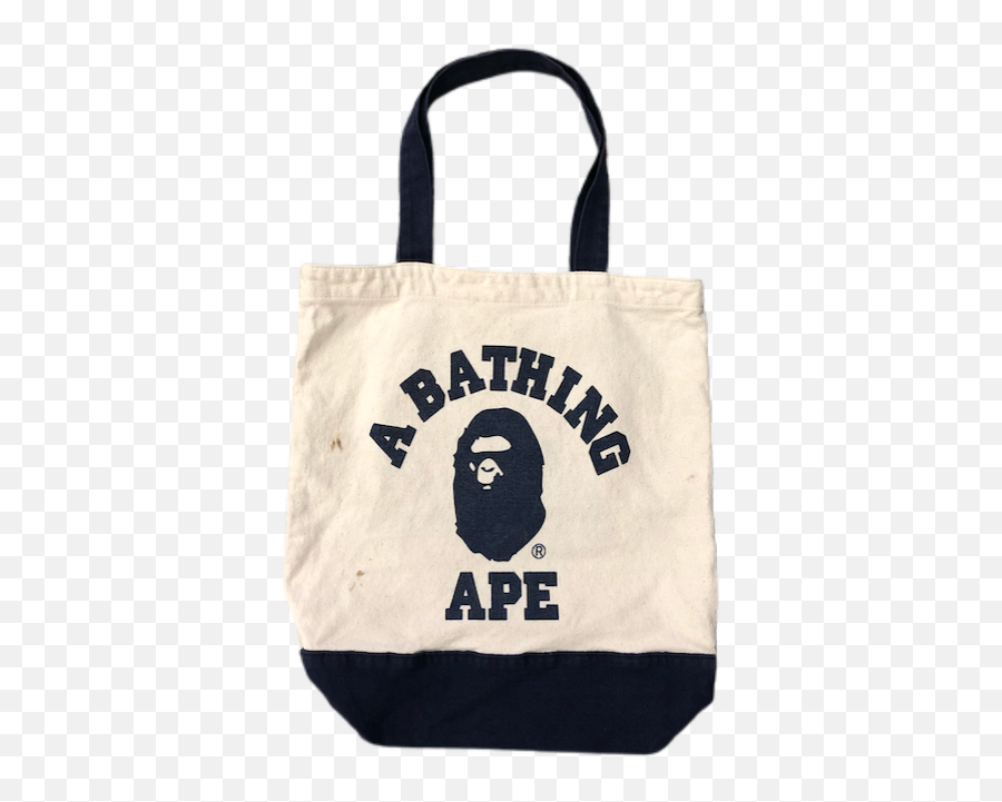 Bape College Logo Tote Bag - Bape Emoji,Shopping Bags With Logo