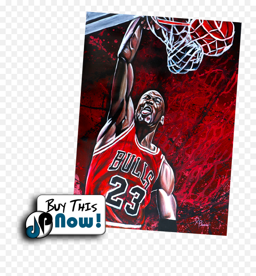 Download Michael Jordan Painting - Slam Dunk Png Image With Painting By Michael Jordan Emoji,Michael Jordan Logo