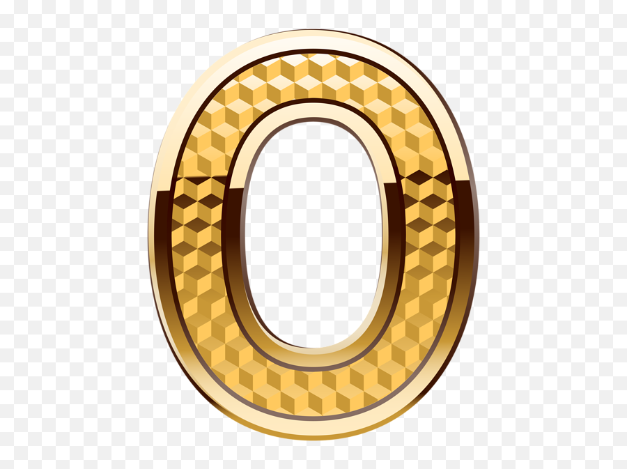 Gold Number Zero Png Clip Art Image - Gold Number 0 Full Emoji,Zero Clipart