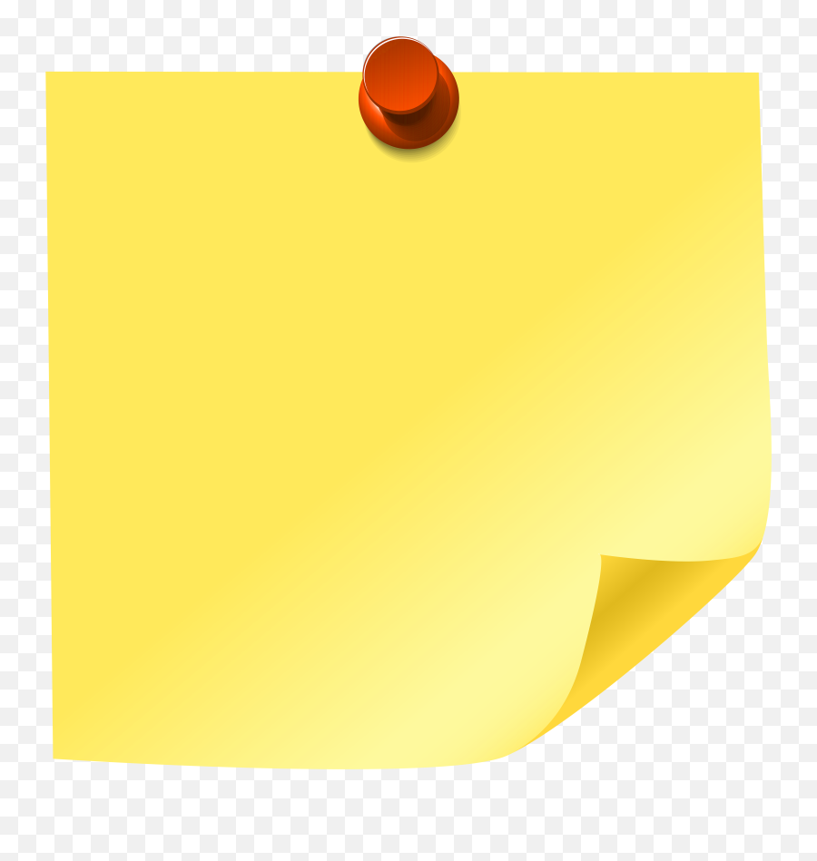 Yellow Sticky Note Png Clip Art - Dot Emoji,Sticky Note Png