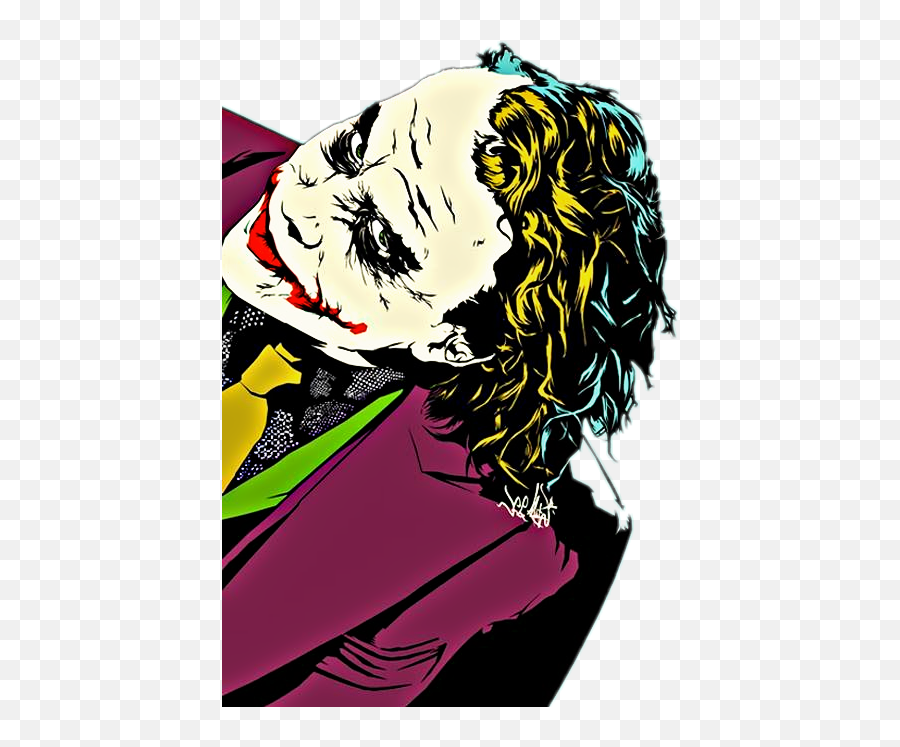 Download Hd Joker Heathledger Batman - Joker Pop Art Emoji,Batman Joker Logo