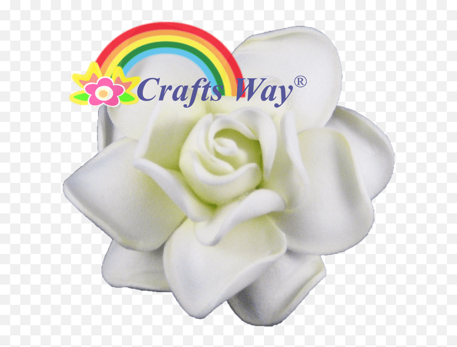 Foam Gardenia Type B - Craftswayllc Artificial Flowers Emoji,Rainbow Flower Crown Transparent