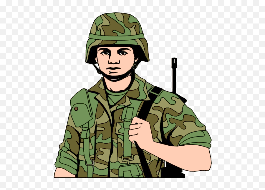 Free American Soldier Cliparts - Clipart Image Of Soldier Emoji,Soldier Clipart