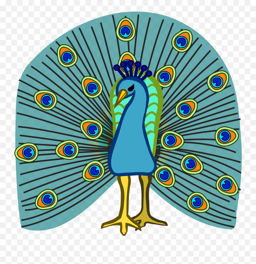 Peacock Clipart - Coloured Images Of Peacock Emoji,Peacock Clipart