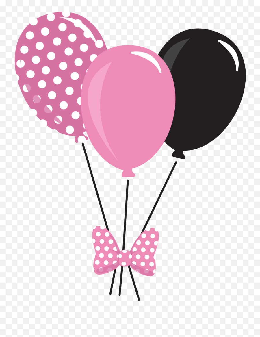 Minnie Mouse Balloons Clipart Png Image - Minnie Mouse Balloons Clipart Emoji,Balloons Clipart
