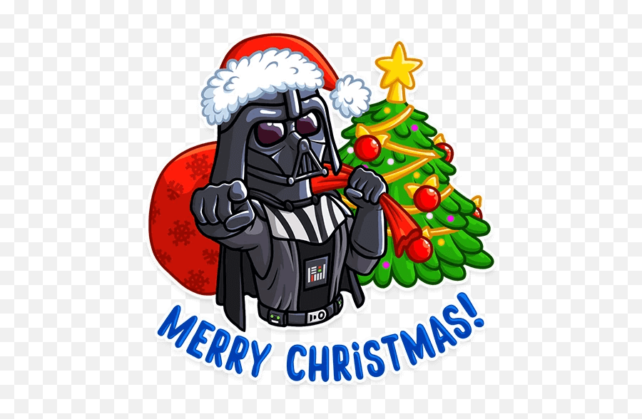 Darth Vader Sticker Package For Telegram - Darth Vader Sticker Merry Christmas Emoji,Darth Vader Clipart