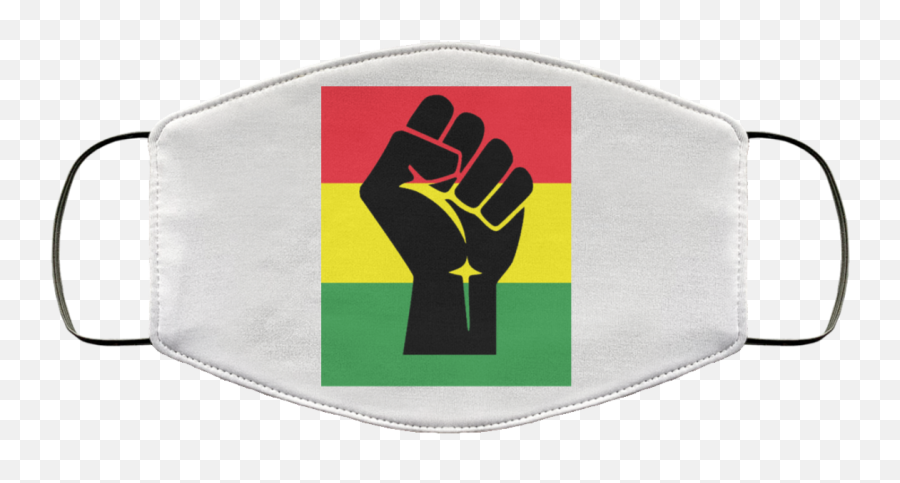 Black Fist - African Flag Face Mask Fist Emoji,Blm Fist Logo