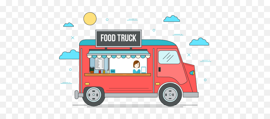 Cartoon Logo Design Food Truck Cartoon Logos And Mascots - Food Trucks Small Catroon Emoji,Truck Logos