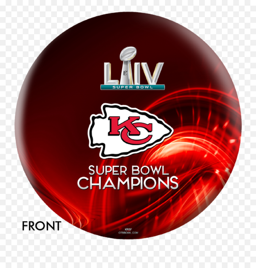 Ottb Kansas City Chiefs Bowling Ball Super Bowl 54 Champions - Red Champions Kansas City Chiefs Super Bowl Emoji,Kansas City Chiefs Logo