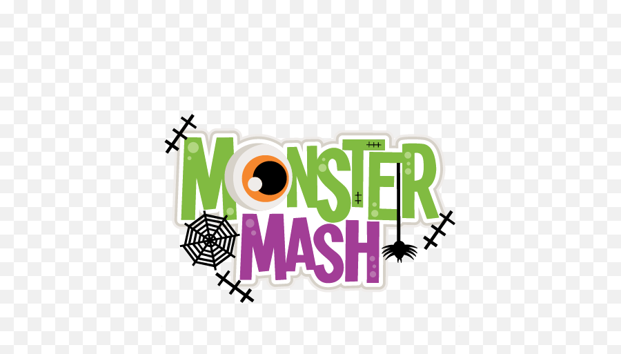 Monster Mash Title Svg Scrapbook Cut File Cute Clipart - Monster Mash Clipart Transparent Emoji,Halloween Costume Clipart