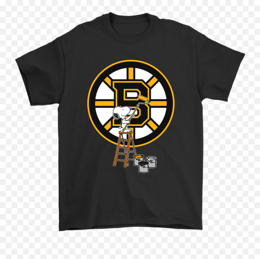 Snoopy Paints The Boston Bruins Logo Nhl Ice Hockey Shirts - Boston Bruins Emoji,Bruins Logo