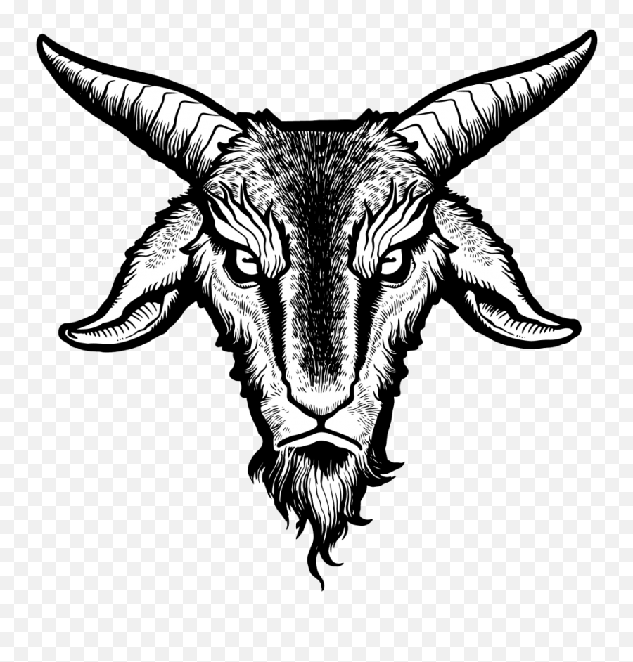 Satanic Goat Head Png Png Image With No - Goat Head Png Emoji,Goat Head Clipart