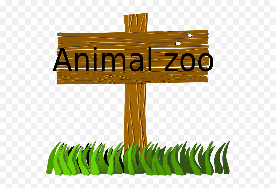 Animal Zoo Sign Clip Art At Clker - Clip Art Png From The Clipart Of Zoo Animals In Cages Emoji,Zoo Clipart