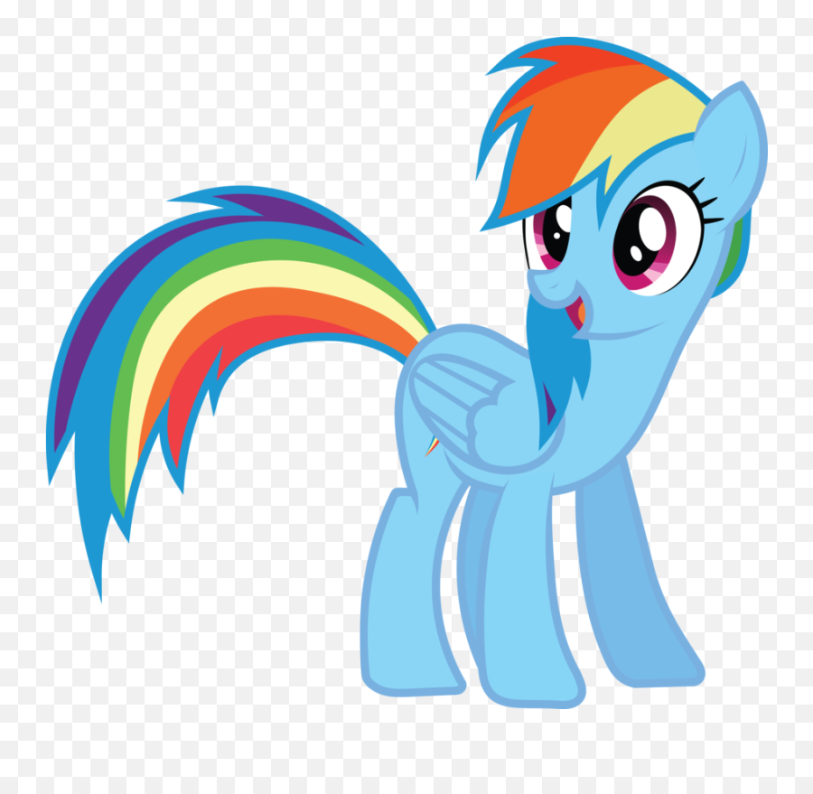 Rainbow Dash Vector Standing Photos - Rainbow Dash Happy My Little Pony Emoji,Rainbow Dash Transparent