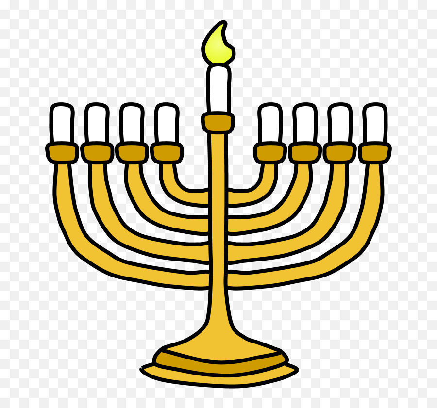 Menorah Hanukkah Yellow Gold - Menorah Transparent Emoji,Menorah Clipart