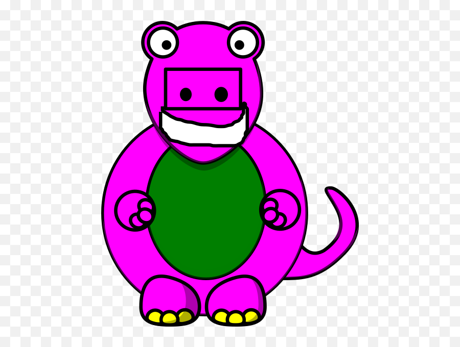Barney The Dinosaur Clip Art At Clkercom - Vector Clip Art Emoji,Dinosaur Clipart Outline