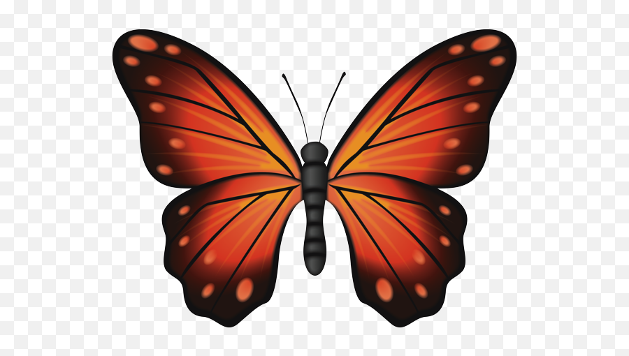 Is There A Butterfly Emoji,Monarch Butterfly Transparent Background