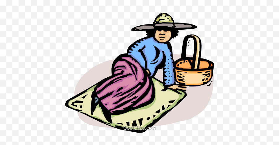 Person Lying On A Blanket After A Picnic Royalty Free Vector Emoji,Blankets Clipart