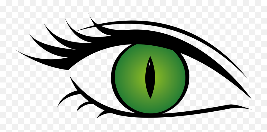 Green Eyes Clipart Cat Eye - Green Cat Eye Transparent Background Emoji,Eyes Clipart