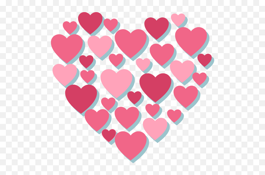 Pink Hearts Png Image - Pink And Red Hearts Transparent Emoji,Hearts Png
