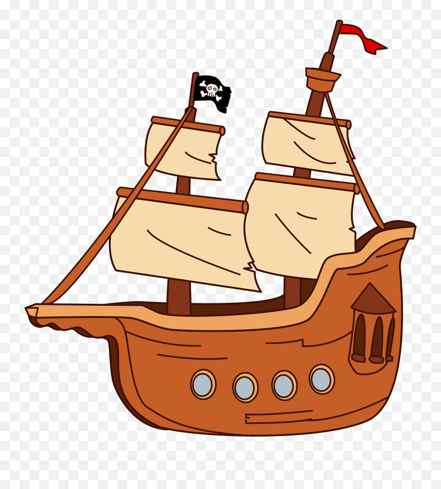 Boat Clipart Clipart - Pirate Ship Clipart Emoji,Boat Clipart