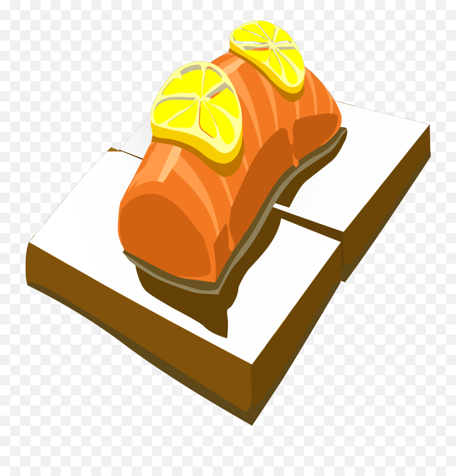 Cedar Plank Salmon Svg Vector Cedar Plank Salmon Clip Art - Lemon Emoji,Salmon Clipart