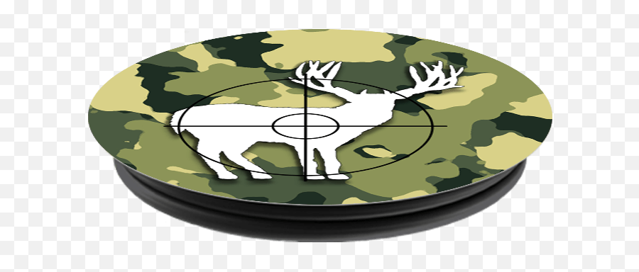 Download Hd Deer Hunting Crosshairs Popsocket - Burro Elk Emoji,Crosshairs Png