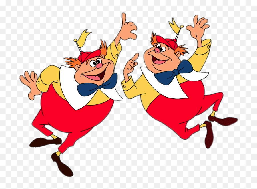 Check Out This Transparent Alice In Wonderland Tweedle Dee - Tweedle Dee And Tweedle Dum Png Emoji,Alice In Wonderland Transparent