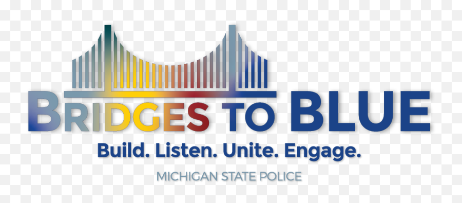 Msp - Bridges To Blue Citizen Advisory Council Vertical Emoji,Michigan State Logo