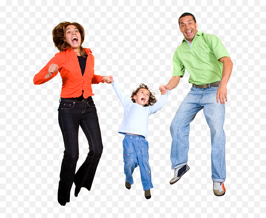 Family Happy Jumping Transparent Png - Family Jumping Png Emoji,Familia Png