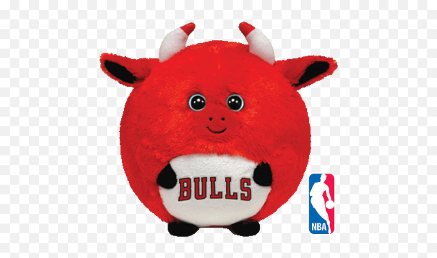 Chicago Bulls Merchandise Chicago Bulls Clothing - Big Circle Chicago Bulls Plush Stuffed Animal Emoji,Chicago Bull Logo