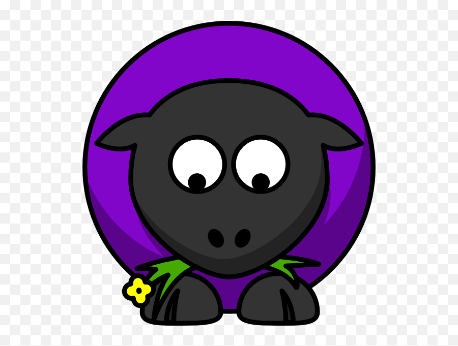 Purple Sheep Looking Up Clip Art At Clkercom - Vector Clip Black Sheep Clipart Emoji,Clipart Sheep