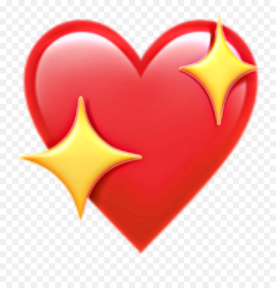 Cute Heart Shiny Sparkle Shinyheart Sparkelheart Red Clipart Emoji,Cute Heart Png