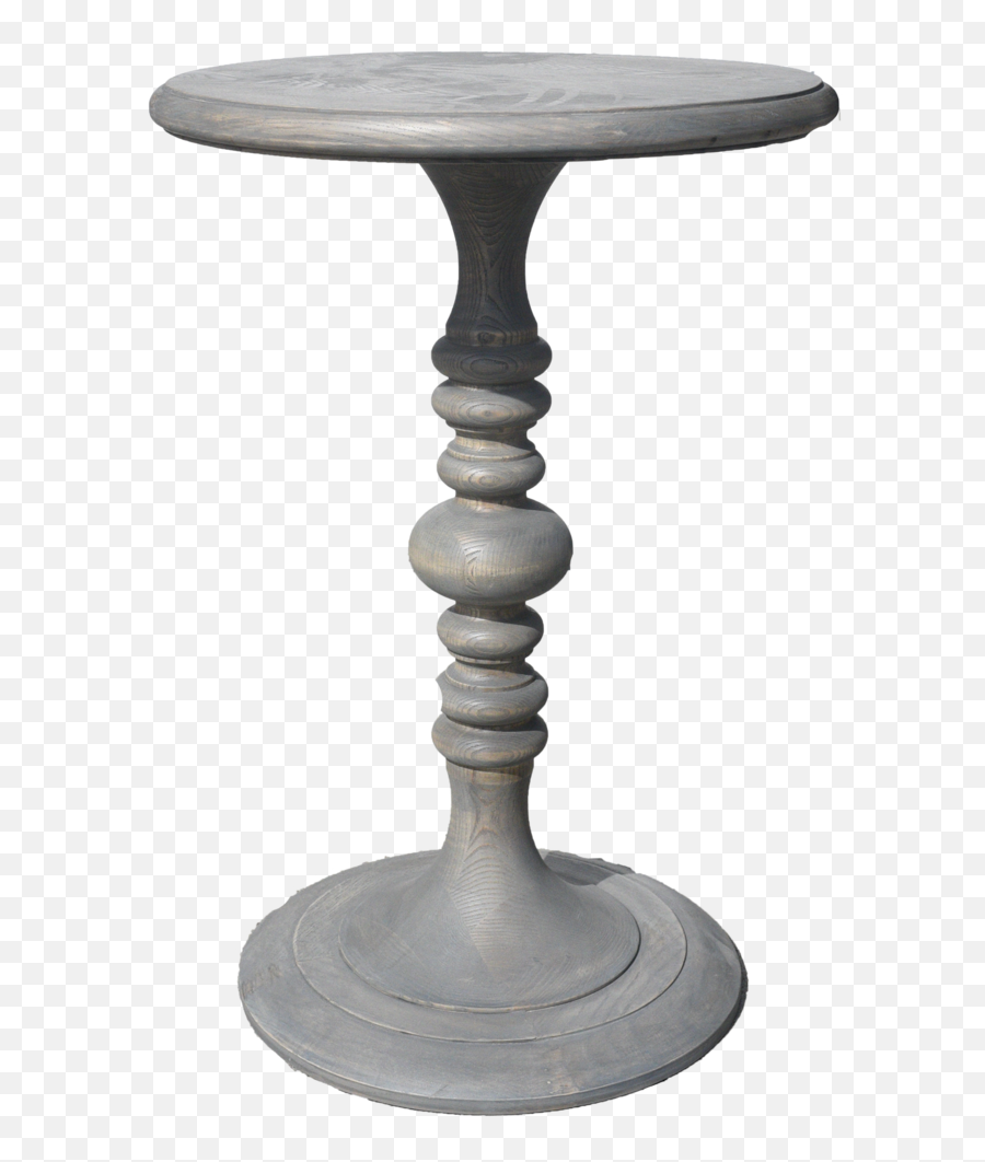 Grey Wooden Pedestal Side Table U2013 Ooh Events Design Center Emoji,Wooden Table Png