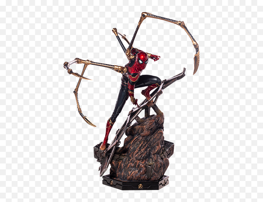 Marvel Iron Spider - Man Statue By Iron Studios Sideshow Emoji,Mcu Spiderman Logo