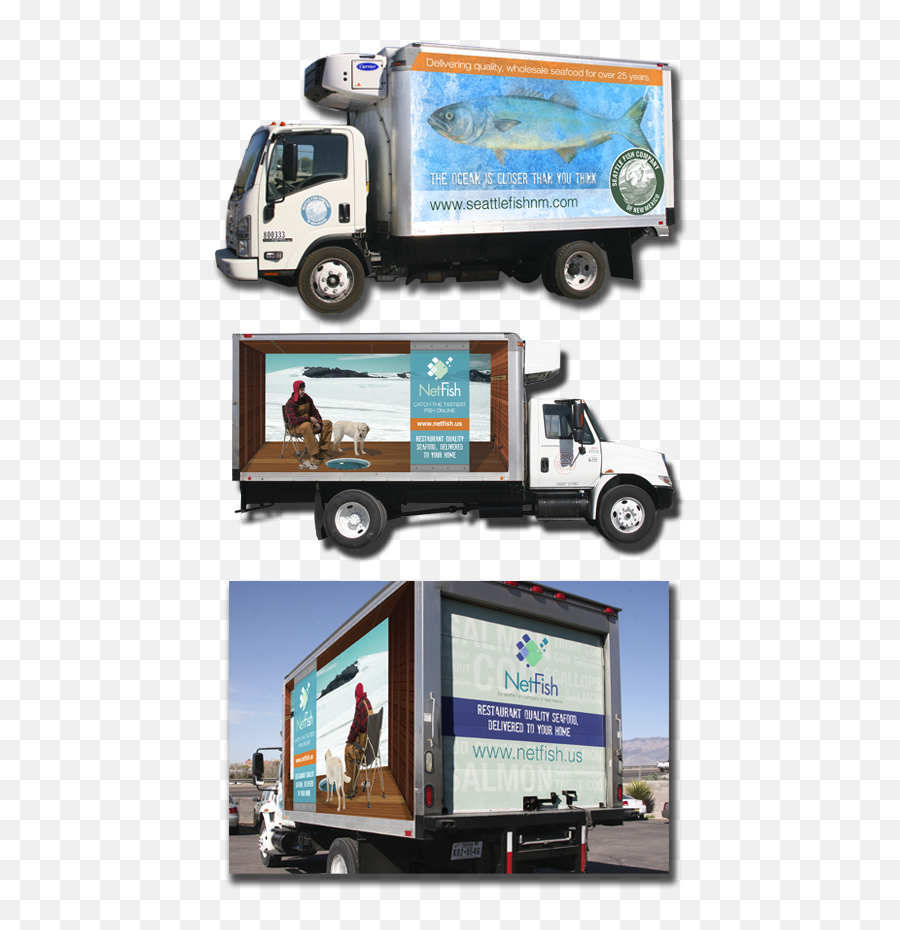 New Truck Graphics For Netfish And Seattle Fish Company Of Emoji,Delivery Truck Png