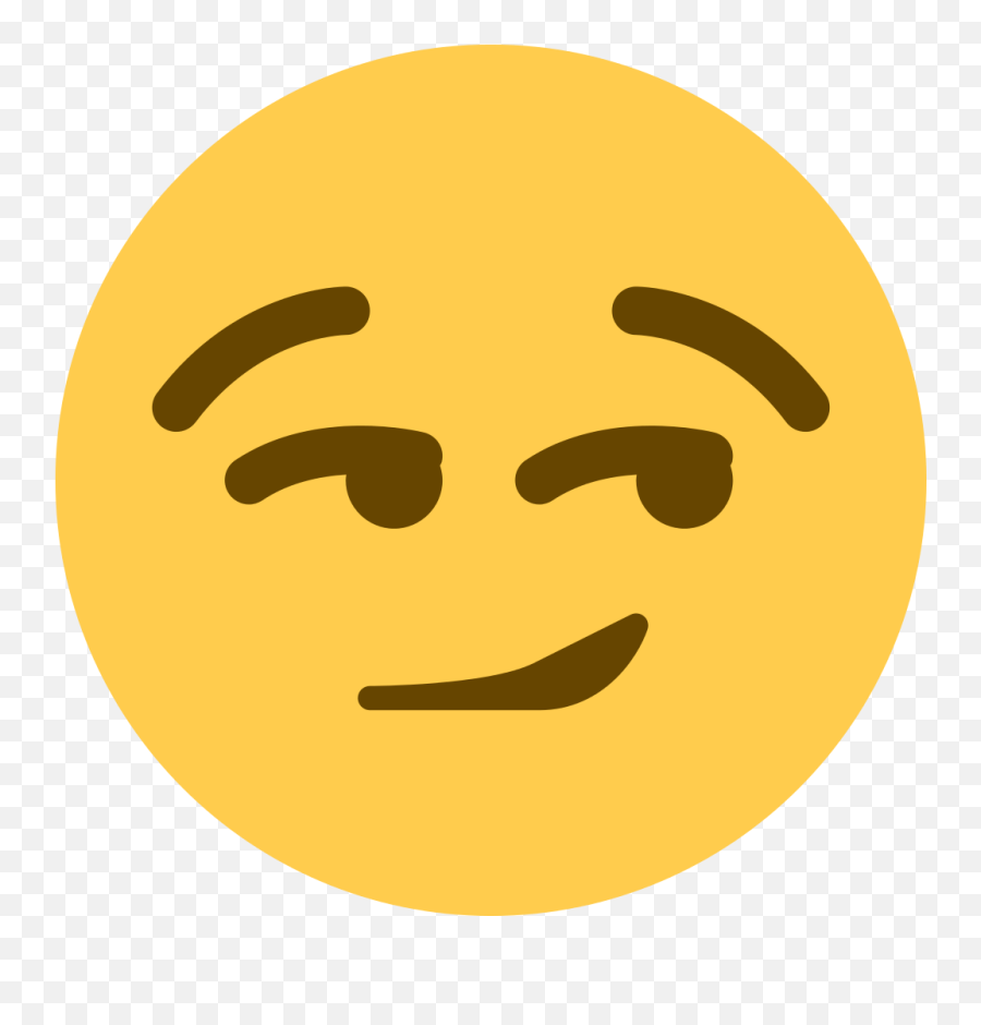 Smirk Emoji Discord Smile Emoticon - Emoji Png Download Smirk Emoji Twitter,Discord Icon Png