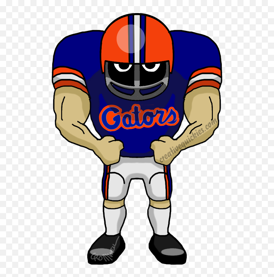 Gainesville Florida Gators - Football Player Cartoon Emoji,Florida Gator Logo